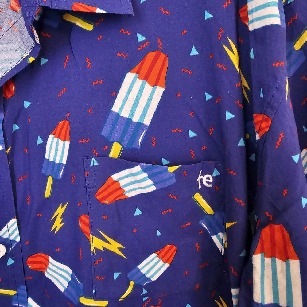 Tipsy Elves Men XXL 2XL Grand Finale Rocket Pop Popsicle Patriotic Shirt July 4